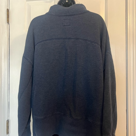 American Eagle Outfitters Dark Blue Henley Sweatshirt - Picture 4 of 8
